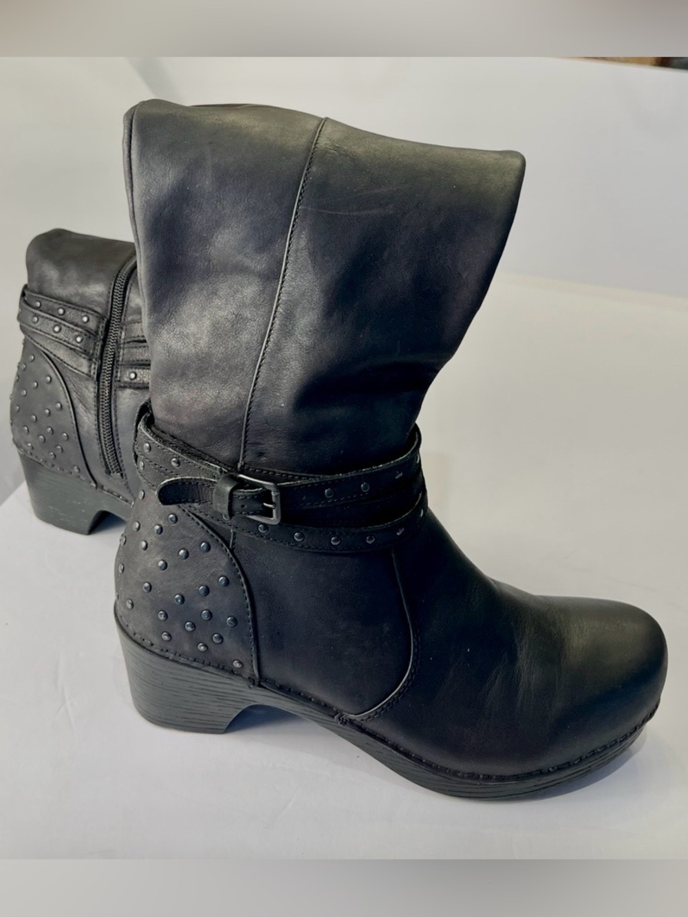 DANSKO Myra Black Studded Mid-Calf Women's Boot - Picture 15 of 16